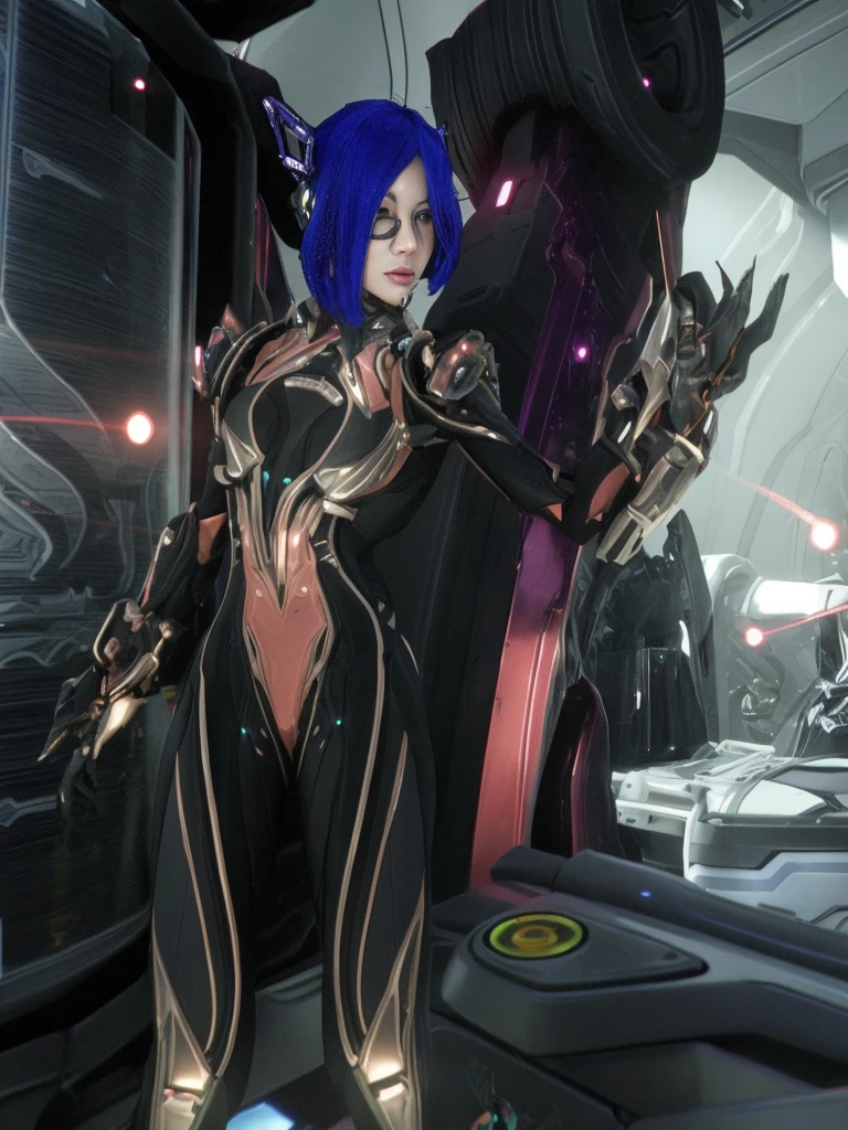 there is a woman in a futuristic suit in a spaceship, of a beautiful female warframe, de um lindo warframe saryn, sharp silver armor fuchsia skin, sigma female, thick, smooth warframe thighs, detailed warframe, 4k ray tracing, 4k ray tracing, dressed in cybernetic armor, Exoskeleton Armor, cyborg goddess in cosmos