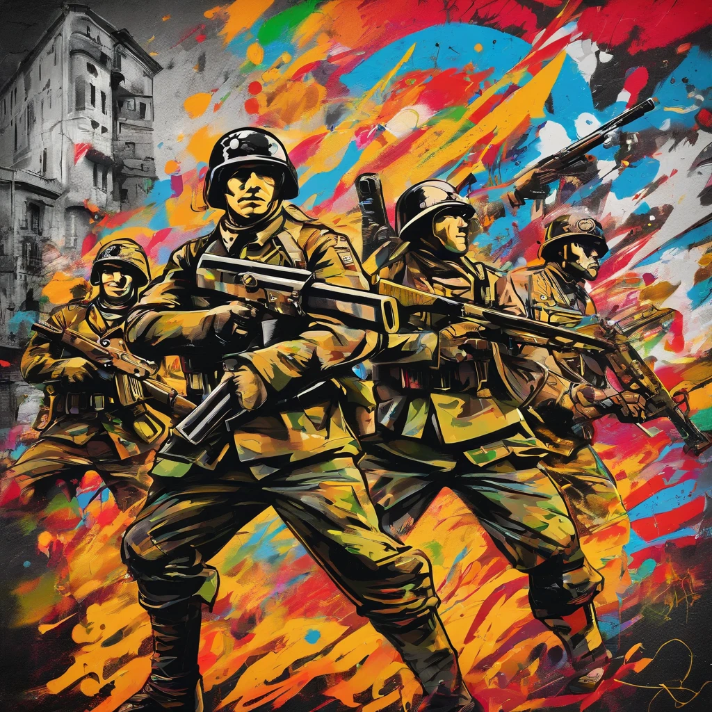 Generated Italian battlefield warriors of World War II