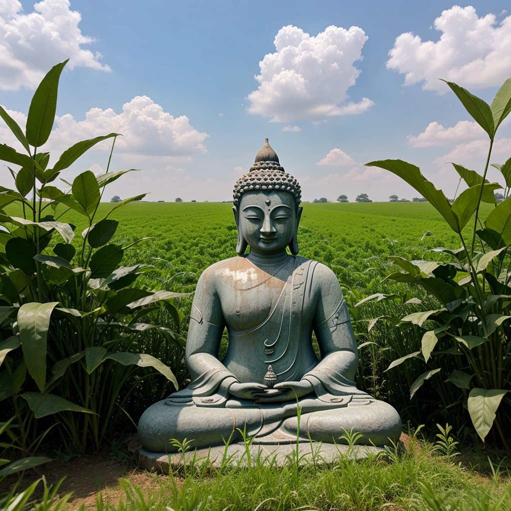 Ek budha aadmi khet me hal chalata hua 