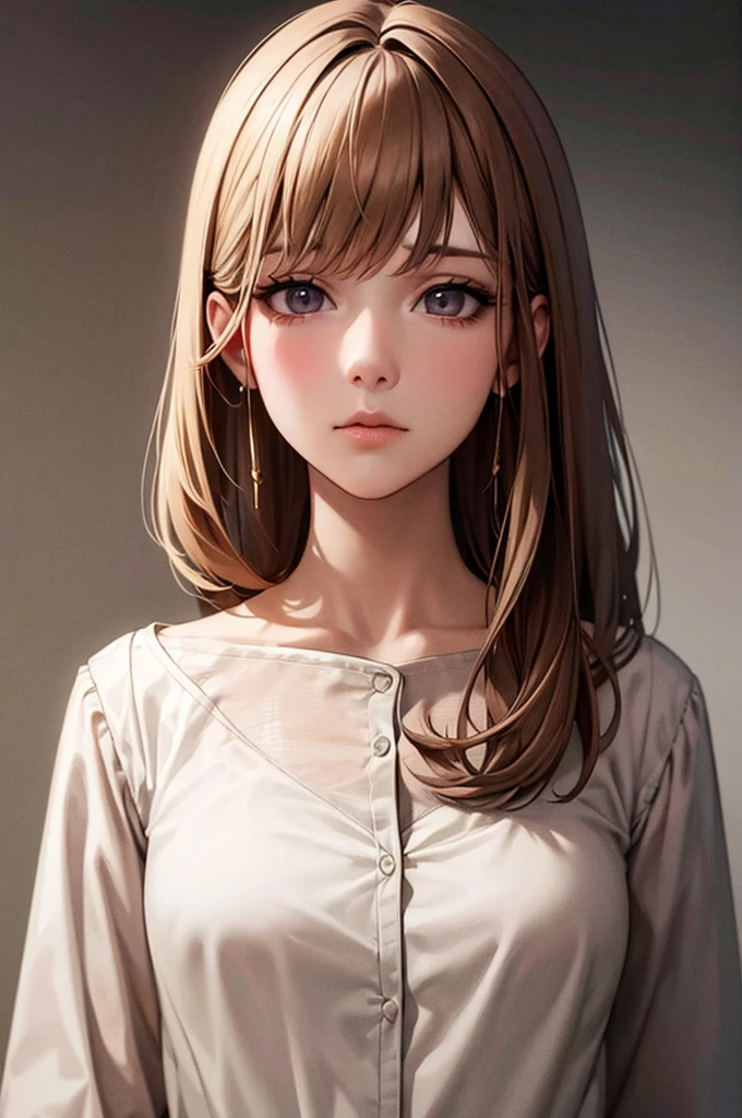 official art, unity 8k wallpaper, Very detailed, beautiful, beautiful, masterpiece, Highest quality, White shirt,  mystery,, fashion, Decoration, complicated, Depth of emotion, supernatural,, 1 person, alone,beautiful女性