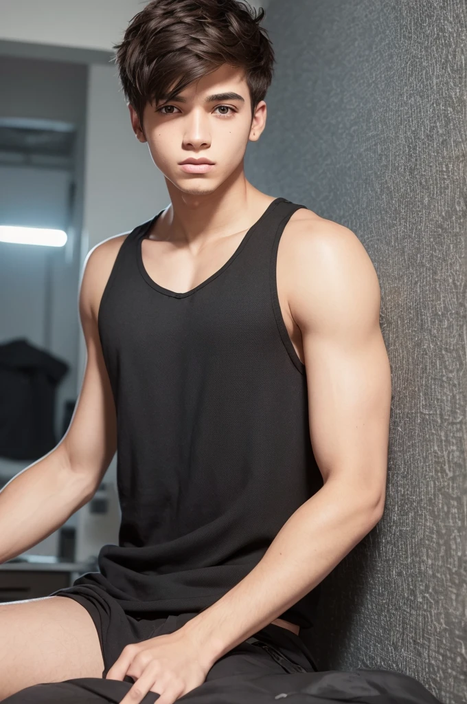 um homem de 18 anos, black tank top, army, singer