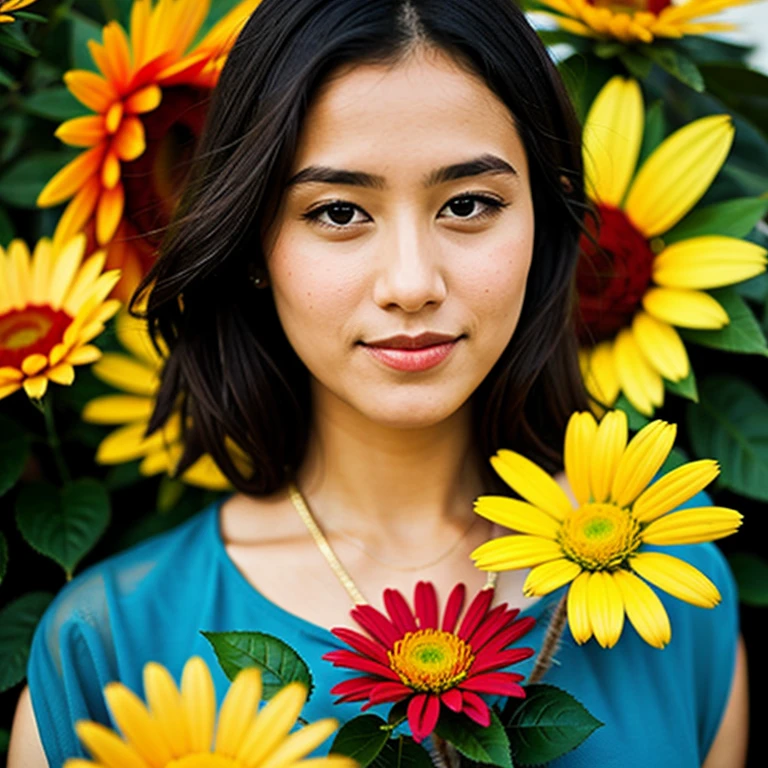 woman as a flower
