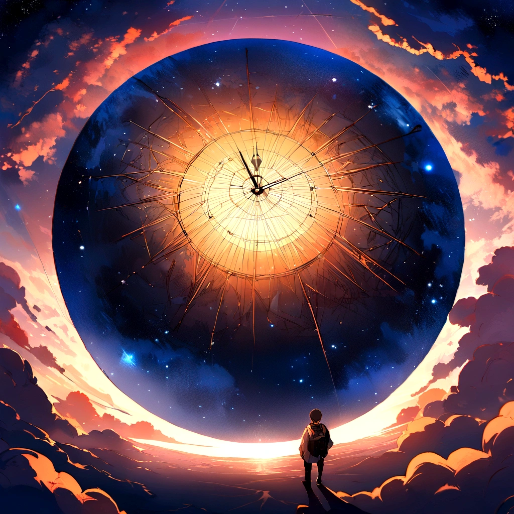 Very detailed CG Unity 8K 壁紙、Cinematic lighting、lens flare、beautiful detailed eyes、landscape、Ultra HD、cloud、8K quality、ultra sharp、Real light、surreal、Funny resolutions, A high resolution, (masterpiece:1.4), Very detailed, One boy One boy One boy One boy, view from above, space, Floating, - At six o'clock'times