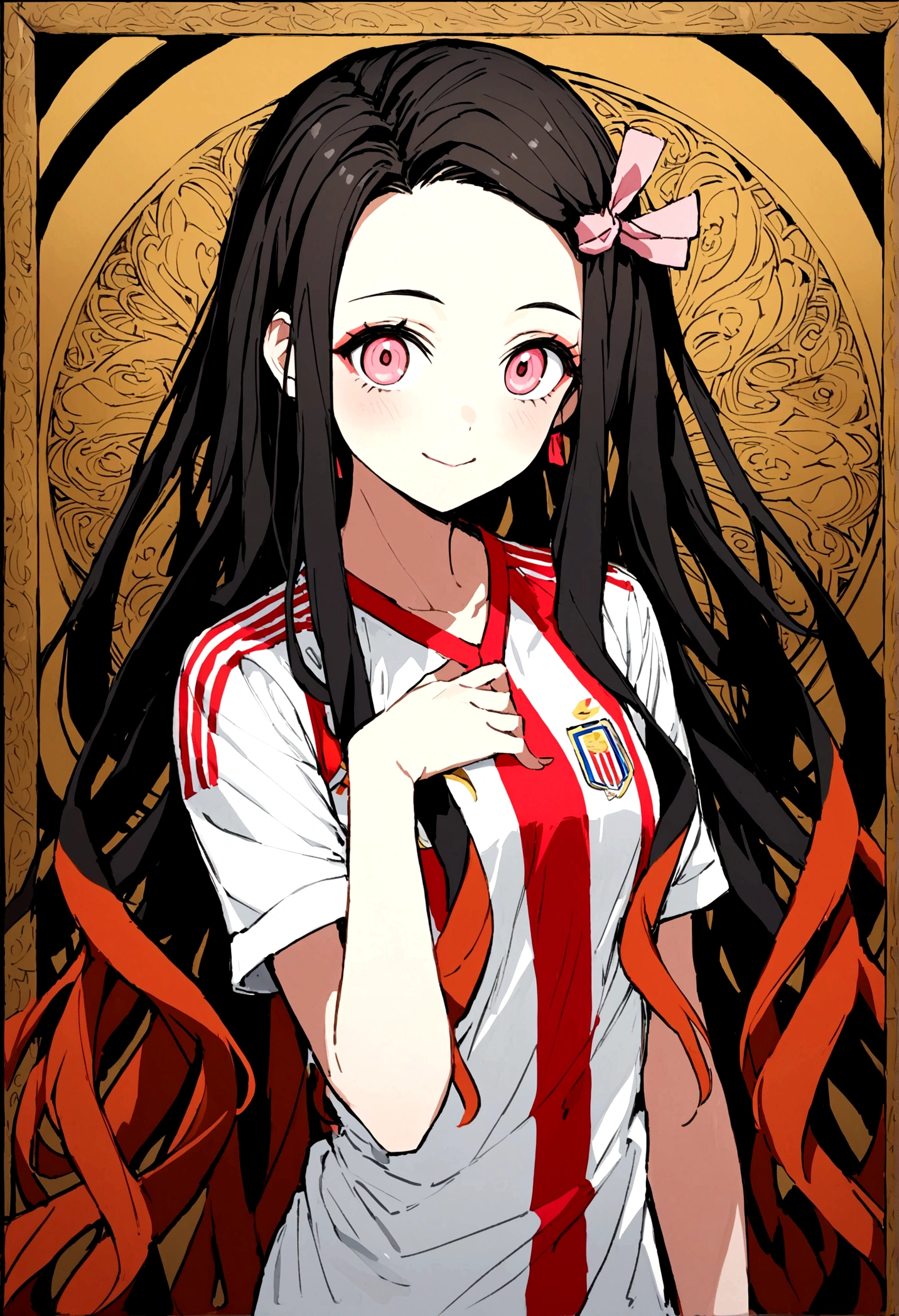 nezuko kamado with the colombia national team shirt