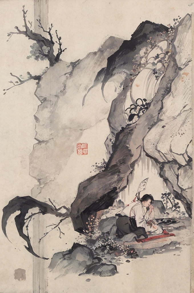 ..Katsushika Hokusai、vague、Fuji Mountain、Ink and watercolor