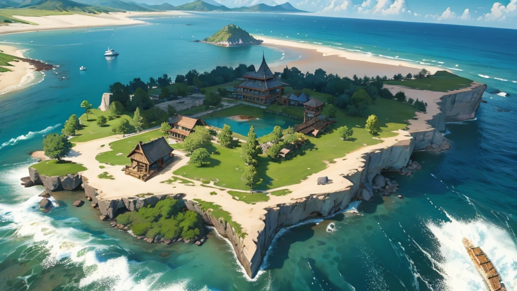 make a giant island with boats