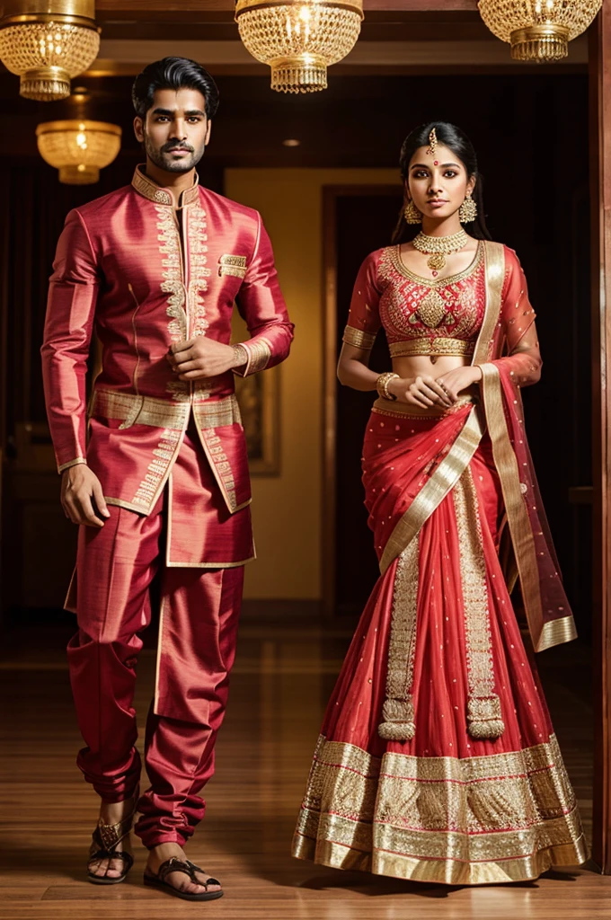 Fire theme indian wear for men and women 