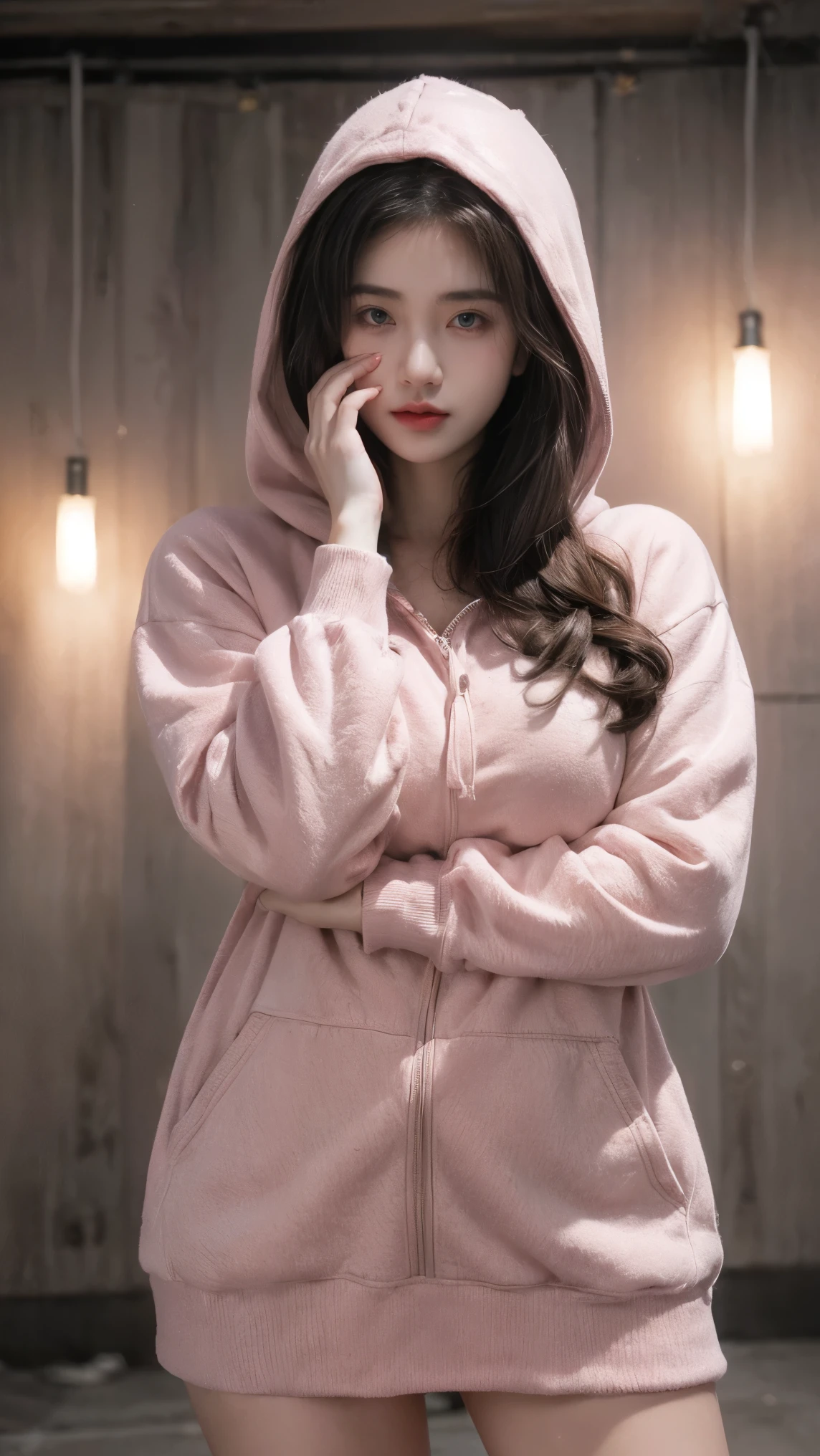 Jennie kim face, Araffe girl in a pink hoodie sitting on a bed, korean girl, wearing a pink hoodie, beautiful south korean woman, Asian girl, ulzzang, girl Wearing hoodie, korean woman, cruel korean gothic girl, very beautiful cute catgirl, in a hoodie, Wearing hoodie, gorgeous young korean woman, trend on cgstation, black haired girl Wearing hoodie, realistic, Photorealistic, high quality, 8k, HdR.