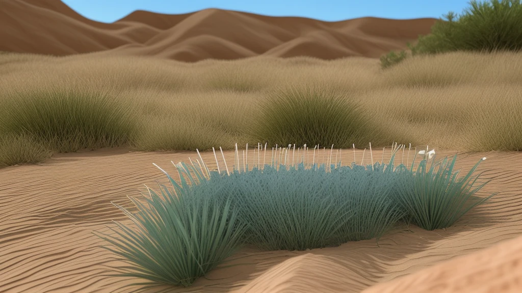 a crystalline spring emerging from the sandy soil of the Cerrado, surrounded by typical vegetation such as grasses and low shrubs, with a blue sky in the background, highly detailed, 8k, photorealistic, beautiful natural landscape, lush vegetation, dramatic lighting, stunning scenery, serene atmosphere
