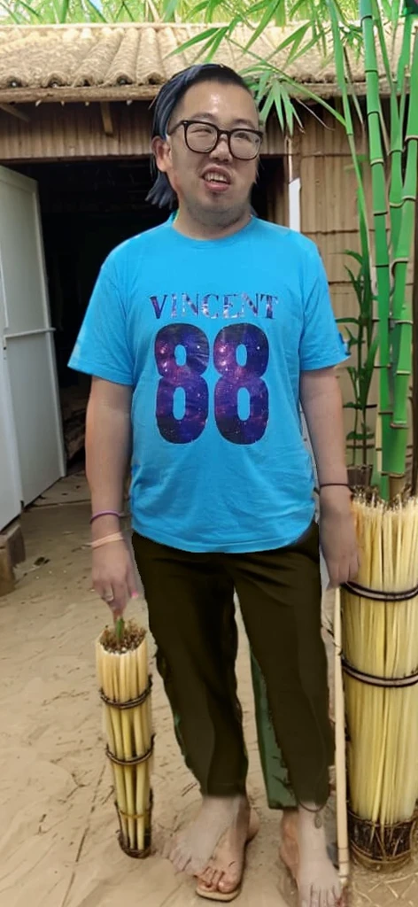 a green bamboo farm.