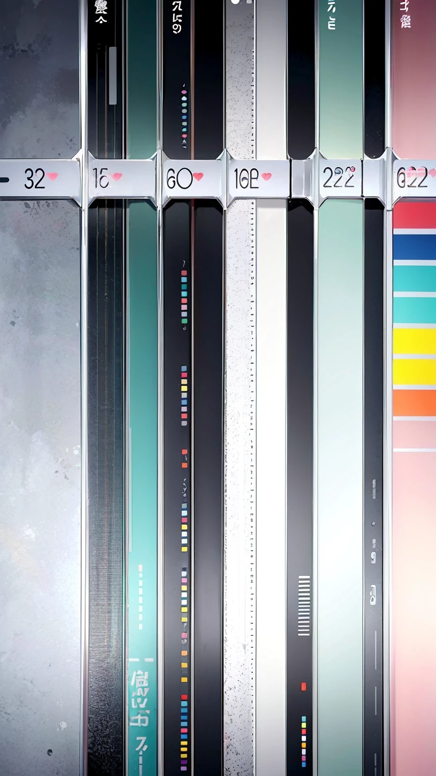 (((color chart,anime,Anime color))),vtuber,Hatsune Miku,/(vocaloid/)