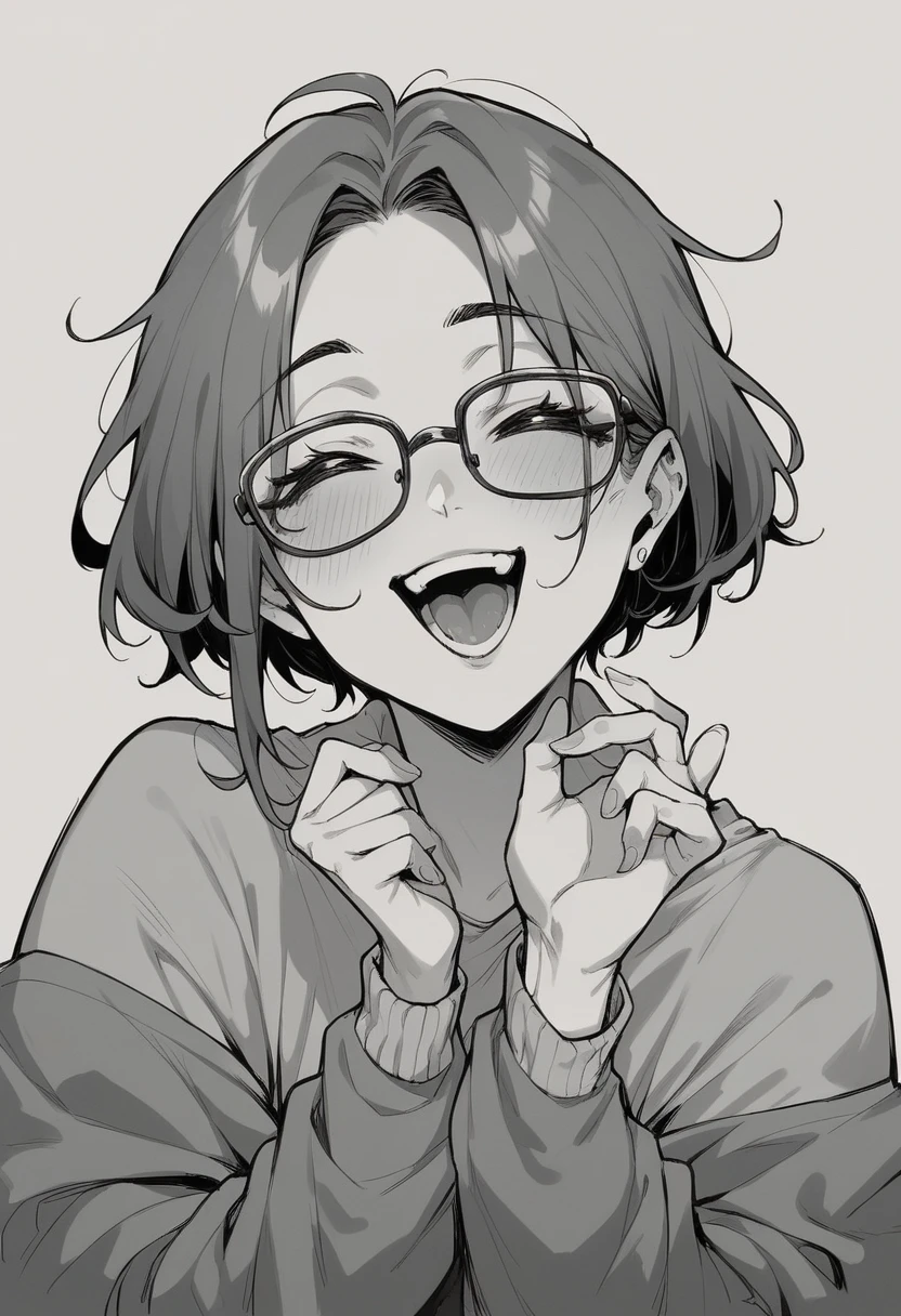 Woman happy with her new eyeglasses