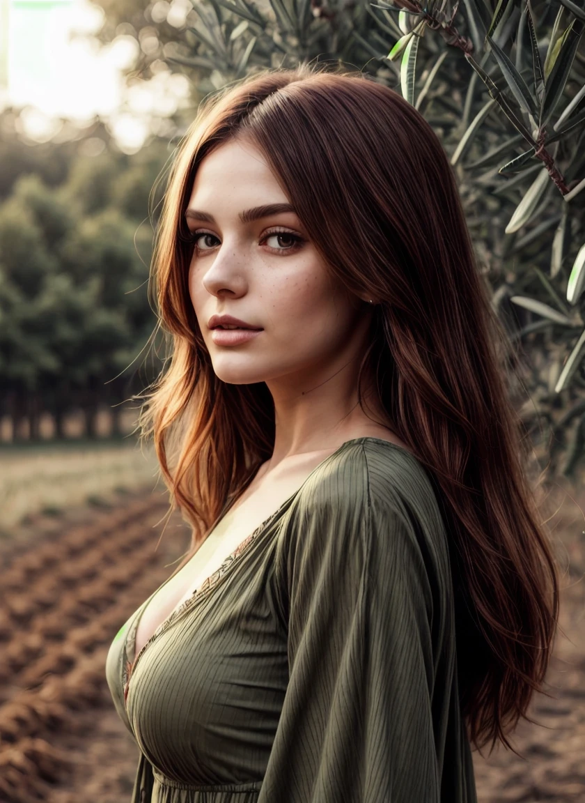 woman, Best portrait photography,RAW photo,8K UHD,film grain,cinematic lighting,elegant,offshoulder dress,(natural skin texture),intricate (fishnet stockings),forest,natural pose,embellishments,cinematic texture,35mm lens,shallow depth of field,silky long hair,,macho, ([Reese Witherspoon|Olivia Munn|Amanda Seyfried]:0.7), detailed background,