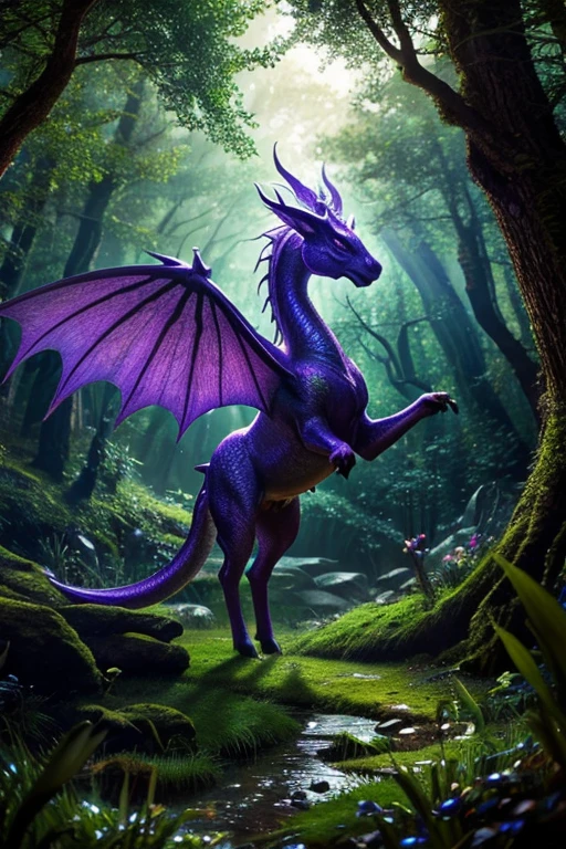 1 fantasy fairy dragon magical forest, a mystical fairytale scene, highly detailed dramatic lighting, cinematic composition, enchanted woodland, glowing magical creatures, ethereal atmosphere, vibrant colors, intricate details, photorealistic, 8k, hyper detailed, masterpiece