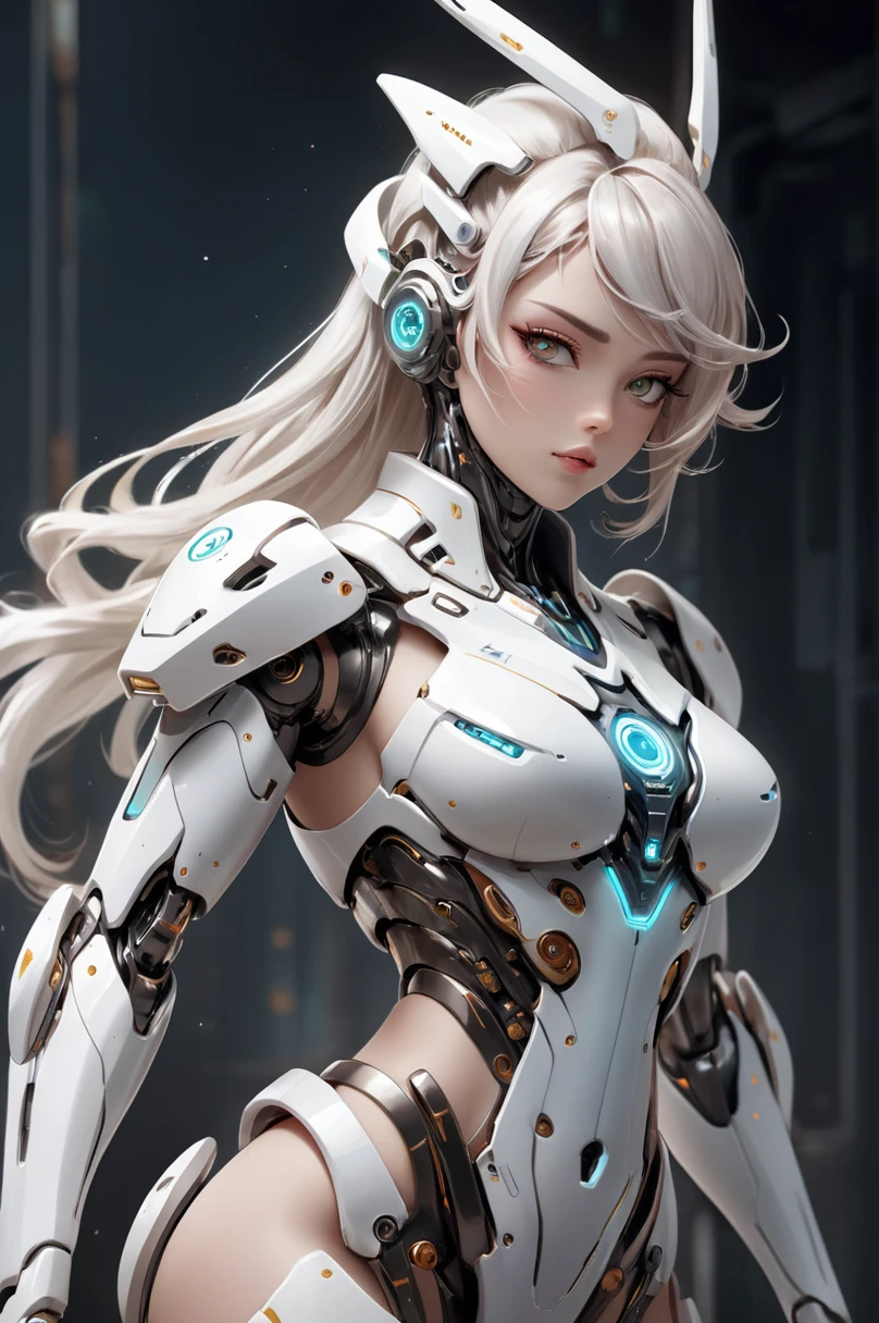 futuristic robot Ethereal and Mecha Themes High quality digital concept art Simple futuristic cyborg empress cyberpunk anime girl robot Mecha Anime Aesthetics Amazing wallpaper by Yang J, alexandre ferra white mecha beautiful robot character design, cgsociety and fenghua zhong, concept art. warframe, in white futuristic armor, full body, wide angle