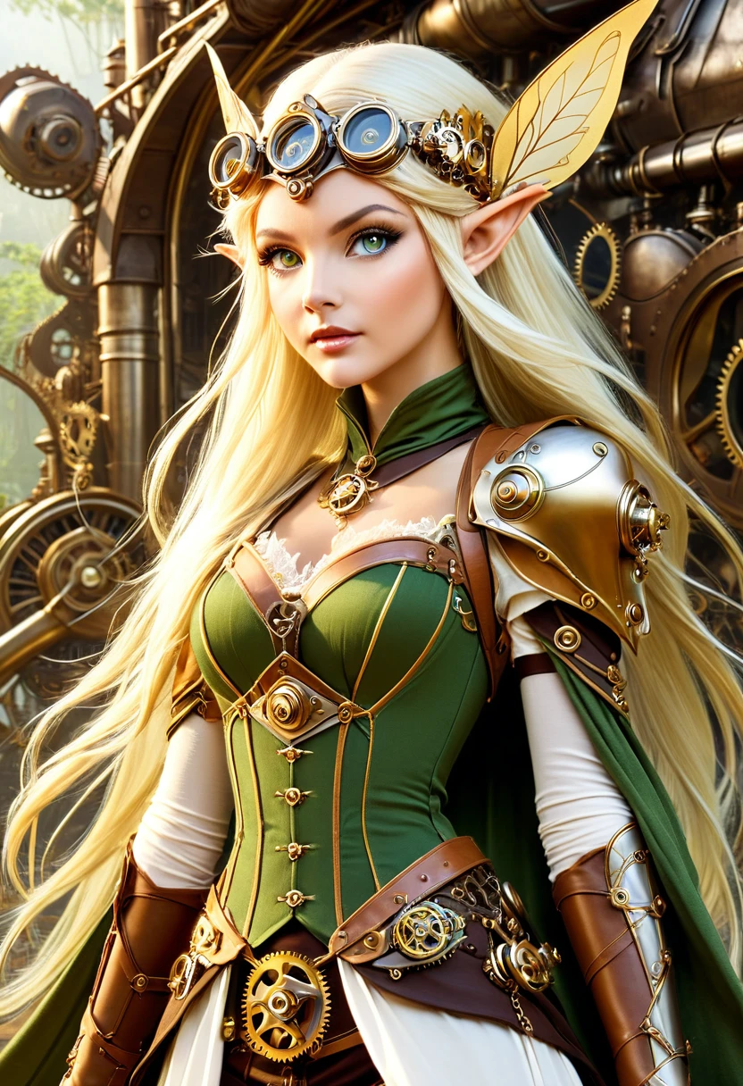 Steampunk elven princess.Steampunk elven princess.