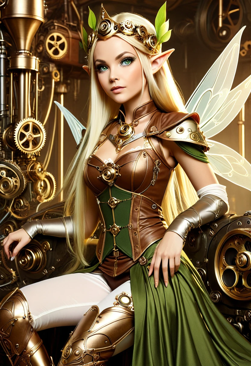 Steampunk elven princess.Steampunk elven princess.