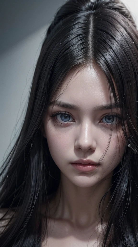 Betanny is described as a young woman with delicate features and intense eyes., often described as piercing and cold. Your hair is dark and straight, often worn loose to hide part of the face. She has an ordinary and easily forgettable appearance at first glance., which contrasts with his manipulative and dangerous personality.