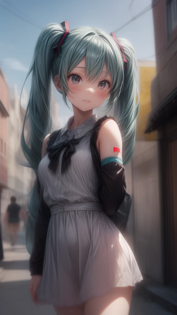 Hatsune Miku in a white dress