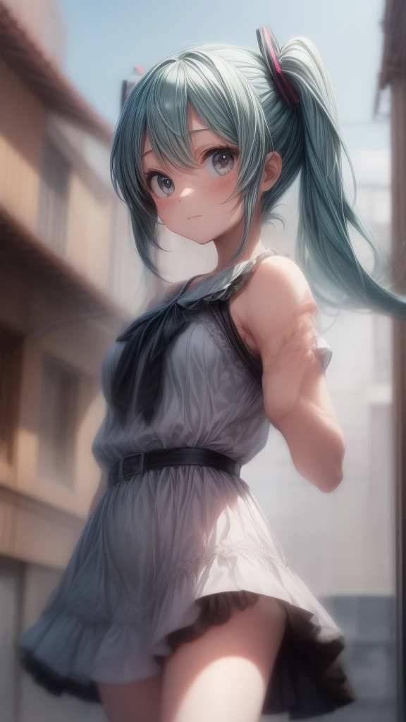 Hatsune Miku in a white dress