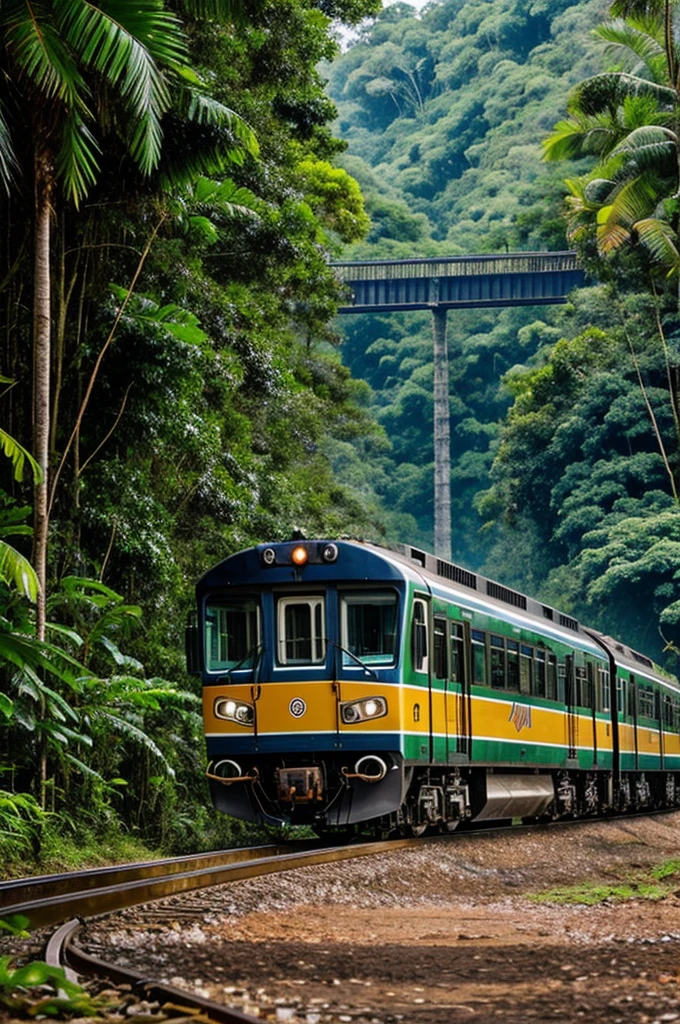 On Amazon jungle traveling train