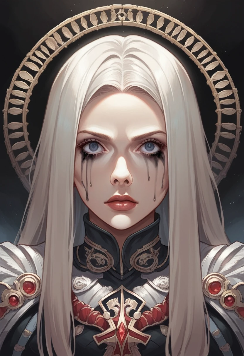 Scarlett Johansson as a fantasy anime warrior, (((without makeup))), (((natural face))), fantasy background