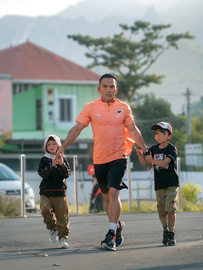 (Best quality,A high resolution,Ultra-detailed,Realistic:1.2), 2023 runner, runner outfit（promotional poster）。