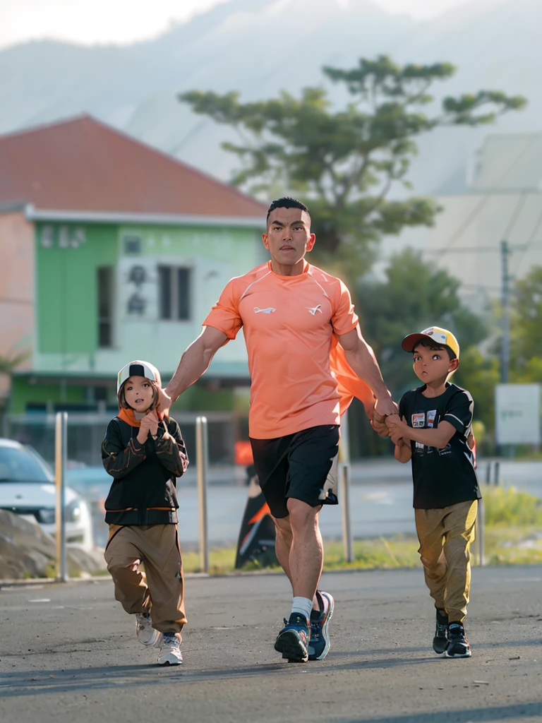 (Best quality,A high resolution,Ultra-detailed,Realistic:1.2), 2023 runner, runner outfit(promotional poster)。