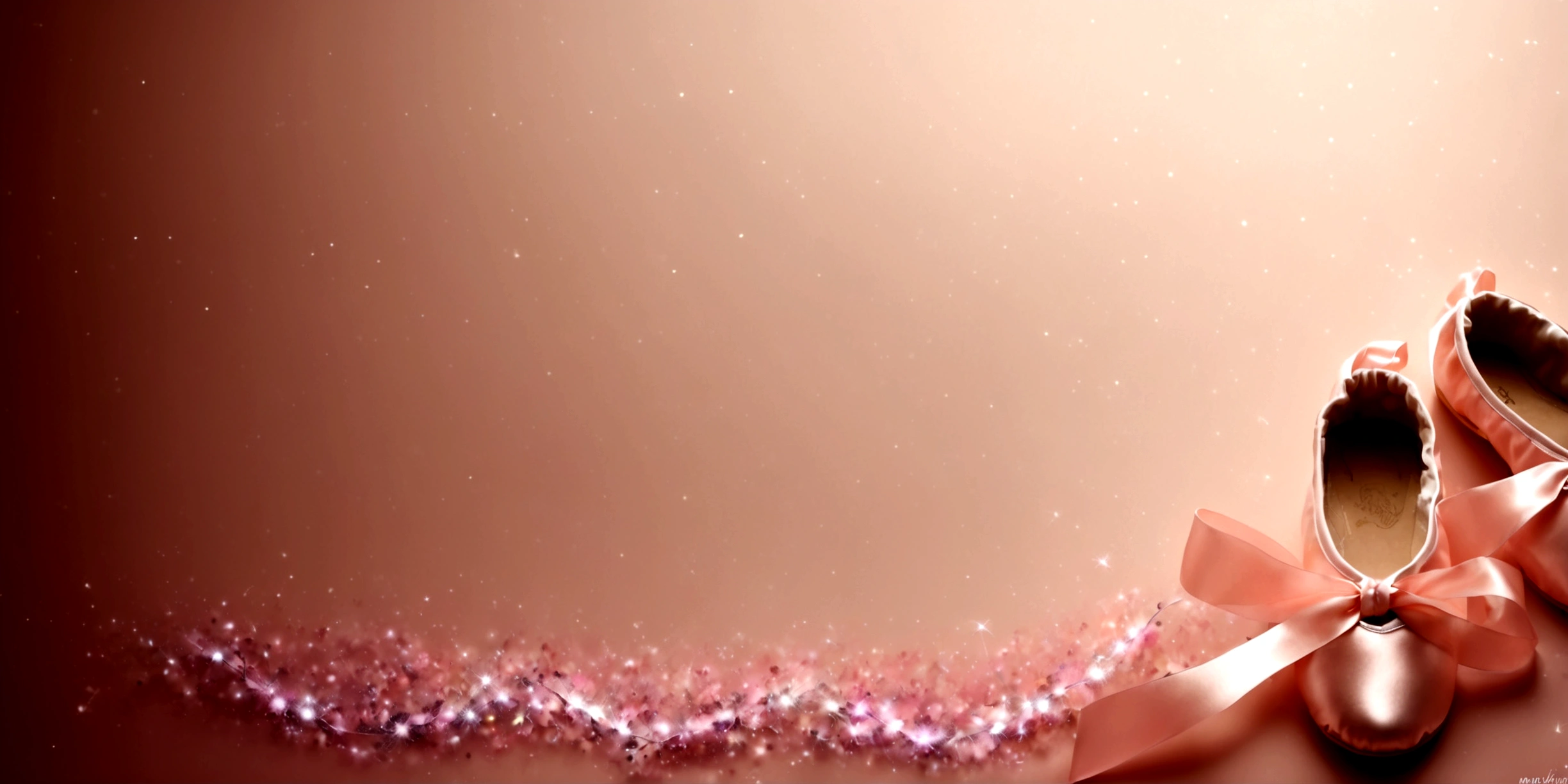 Nice ribbon;Change the style of your ballet shoes,Shoes are the same size;More Ribbons;Background is pink bottom,Sparkling。