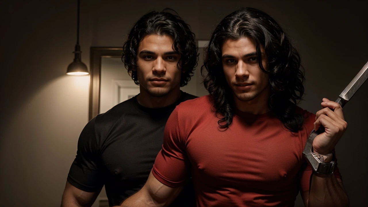 Henry Cavill besando y abrazando a Jason Momoa sin camisa y en suspensorio