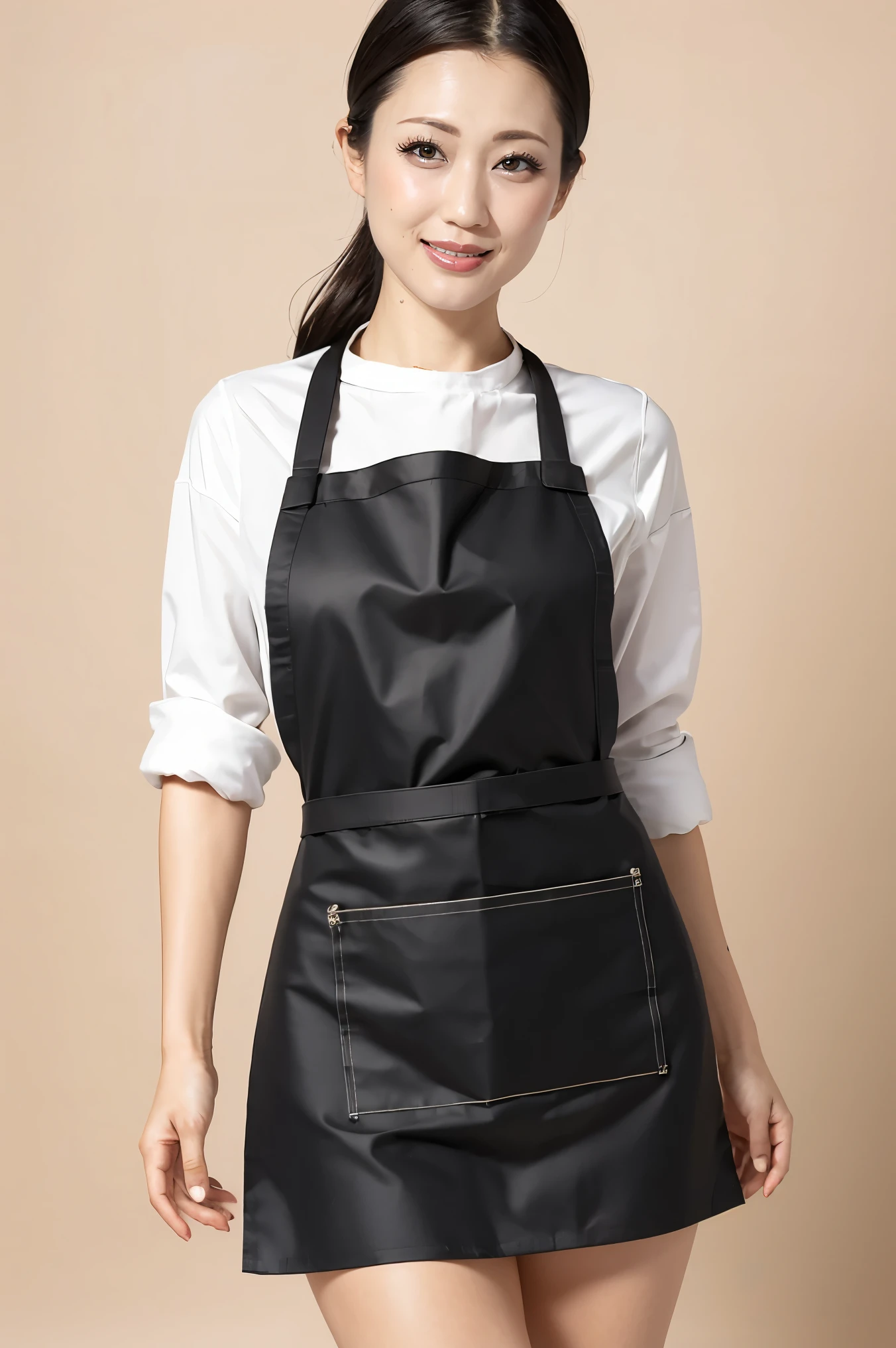 (Highest quality、Tabletop、8K、Best image quality、Award-winning works)、One beautiful mature woman、(Naked and wearing only an apron:1.3)、(The perfect short mini apron:1.3)、Perfect beauty portrait、Glowing Skin、Brown Hair、(Large Breasts:1.3)、(Accentuate your body lines:1.1)、Standing Elegantly、Bewitching and sexy look、(Sensual photo shoot pose:1.3)、(The most elegant and perfect kitchen background:1.5)、(Boldly exposes beautiful thighs:1.3)、(Boldly expose her thick legs:1.3)、(Voluptuous body:1.2)、(A very short apron:1.3)