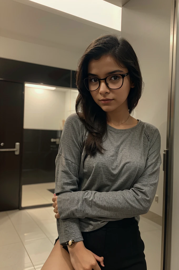 androgini glasses girl