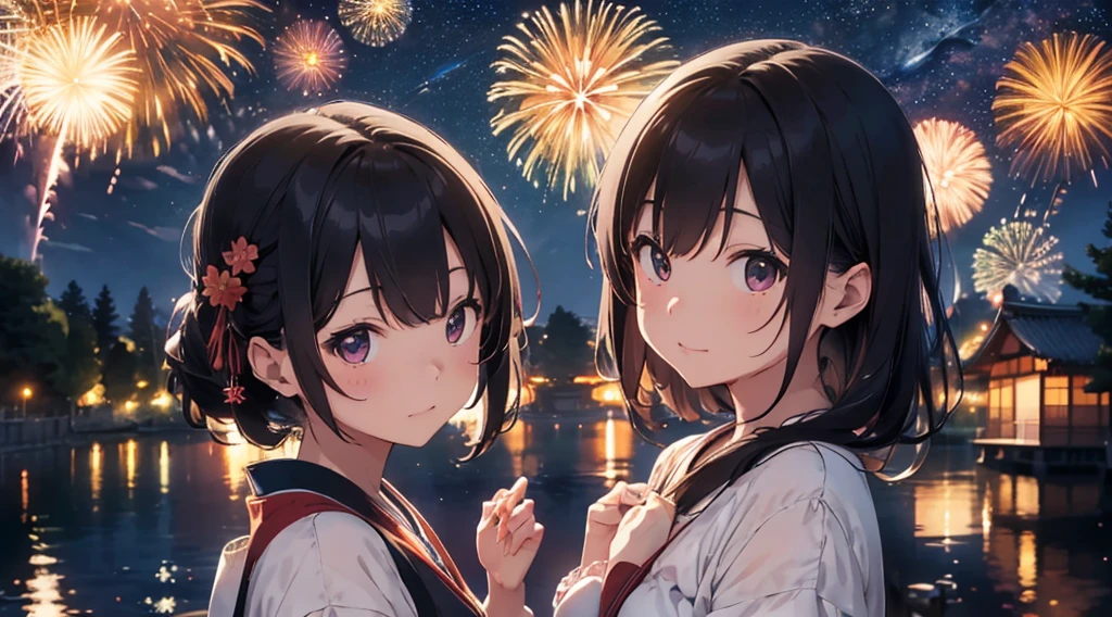 Japanese Fireworks、bless、evening、Night Sky、milky way、painful、love affair、Once a year、longing、wish、forever