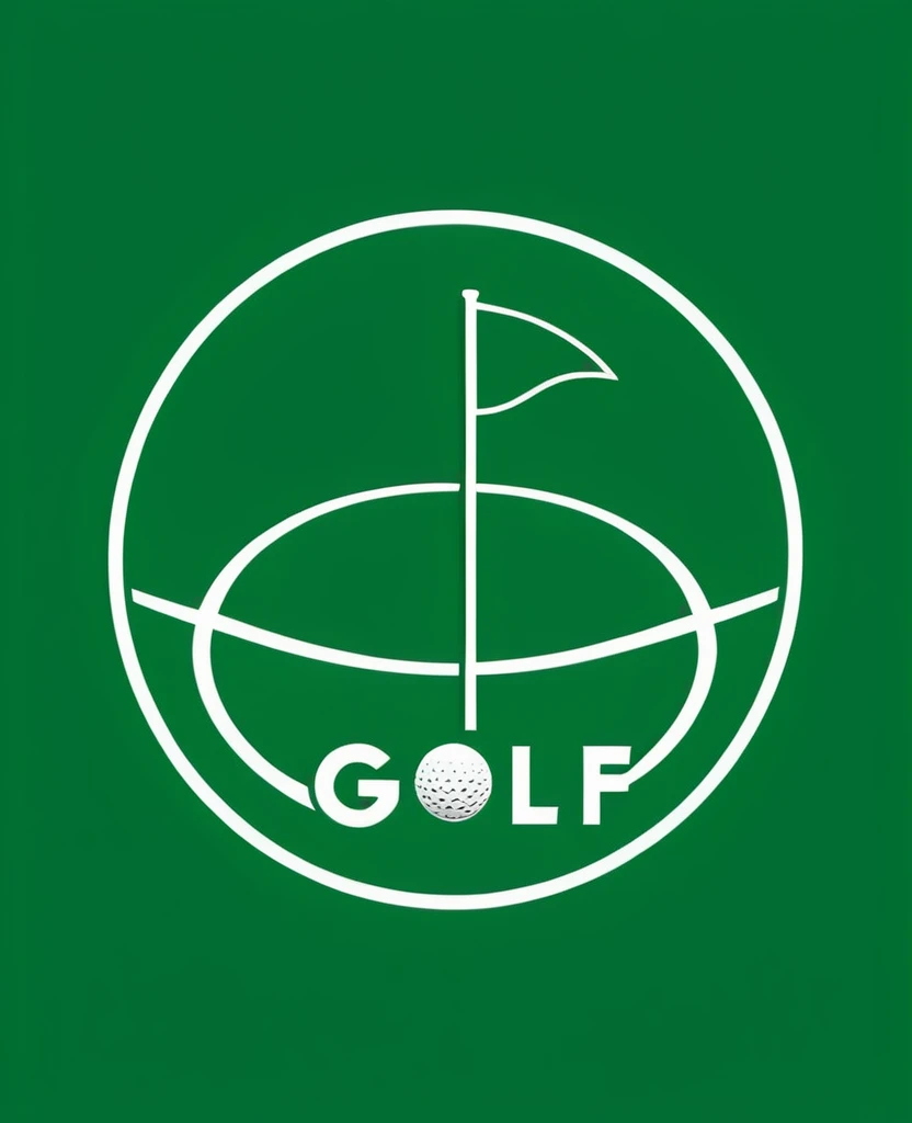 Minimalist logo golf simple design