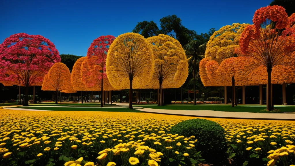 parque de flores, background, high quality, dramatic illumination