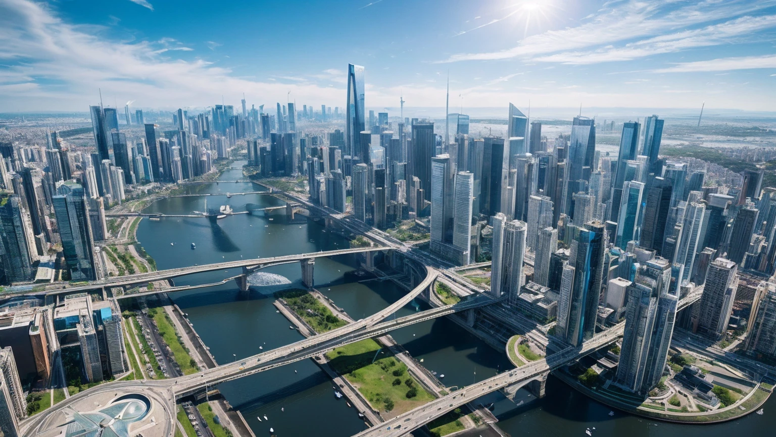 (Best quality,4K,8K,A high resolution,Masterpiece:1.2),Ultra-detailed,(Realistic,Photorealistic,photo-realistic:1.37),Futuristic floating city,Futuristic technology,Huge urban high-tech tablet platform,Airship,Floating in the sky,Futuristic city,Small airships around,High-tech hemispherical platform,Colorful lights,Advanced architecture,modernn architecture,skyscrapper,Access the cloud,Scenic beauty,view over city,Impressive design,Blend seamlessly with nature,energetic and vibrant atmosphere,Futuristic transportation system,Parking is suspended,Transparent path,Lush greenery,Sky gardens,cascading waterfalls,Magnificent skyline,reflections on the water,Sparkling river,Architectural innovation,futuristic skyscrapers,Transparent dome,The shape of the building is unusual,Elevated walkway,Impressive skyline,Glowing lights,Futuristic technology,Minimalist design,Scenic spots,Panoramic view,Cloud Piercing Tower,Vibrant colors,epic sunrise,epic sunset,Dazzling light display,magical ambiance,The future city,Urban Utopia,LuxuryLifestyle,Innovative energy,sustainable development,Smart city technology,Advanced infrastructure,Tranquil atmosphere,Nature and technology live in harmony,Awesome cityscape,Unprecedented urban planning,Architecture connects seamlessly with nature,High-tech metropolis,A cutting-edge engineering marvel,The future of urban living,Visionary architectural concept,Energy-efficient buildings,Harmony with the environment,A city floating above the clouds,Utopian dreams become reality,The possibilities are endless,State-of-the-art transportation network,Green energy integration,Innovative materials,Impressive holographic display,Advanced communication system,Breathtaking aerial view,Quiet and peaceful environment,Modernist aesthetics,Ethereal beauty