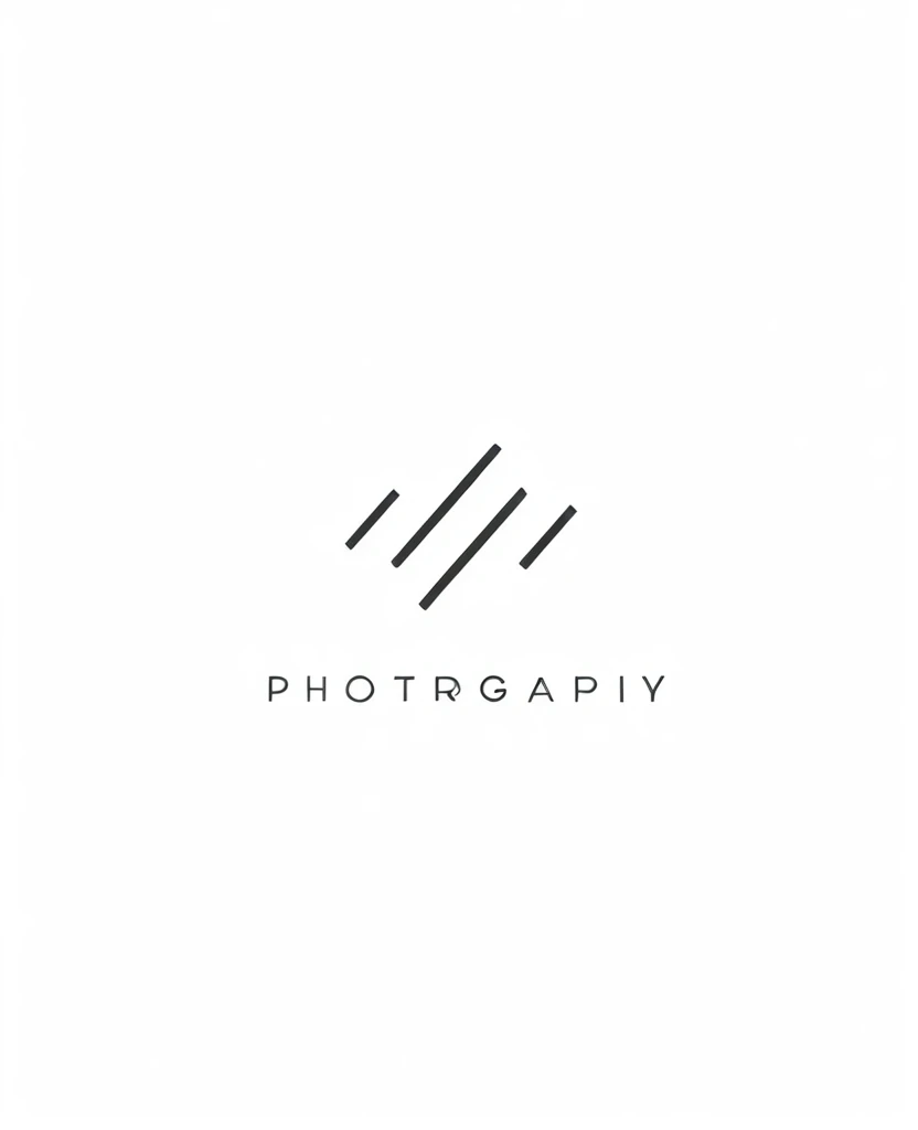 Minimalist logo photography simple design