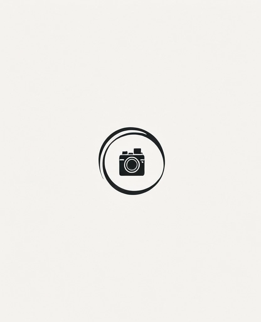 Minimalist logo photography simple design 