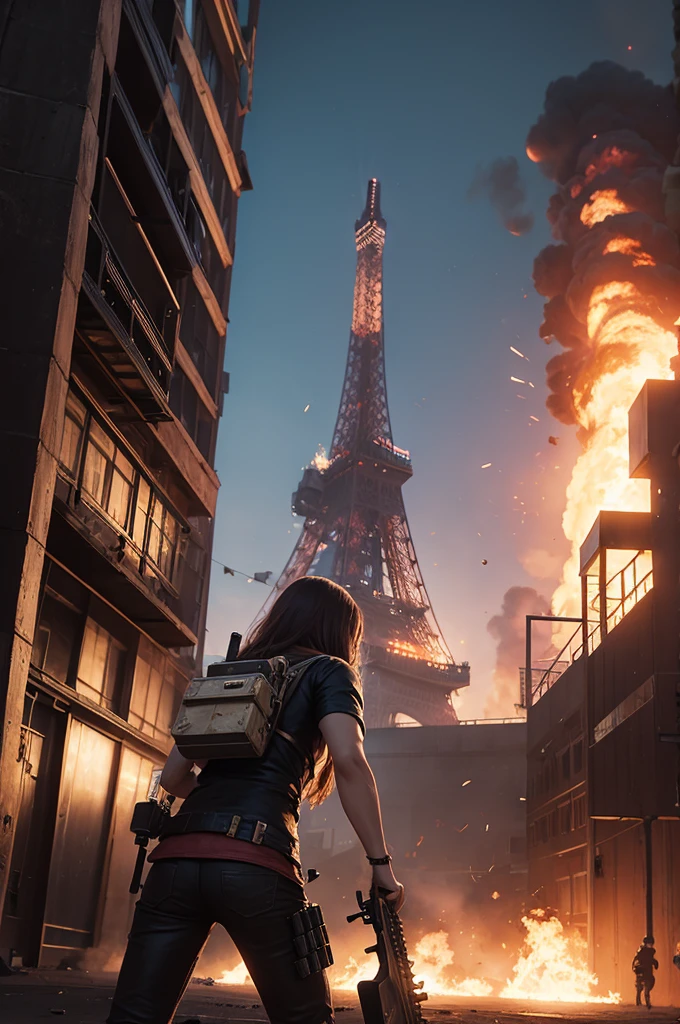 Giant clock playing free fire