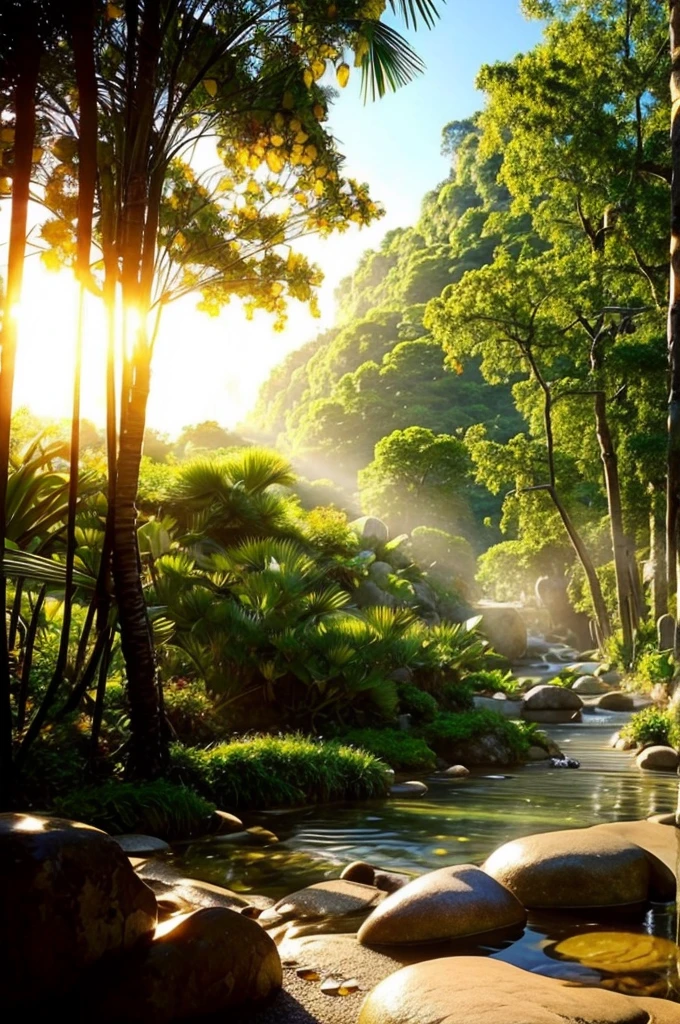 jungle Morning Glow Summer sunshine