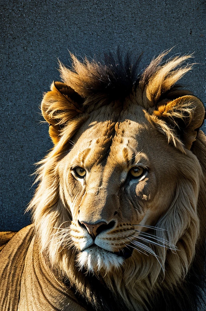 Colombian flag with an angry lion