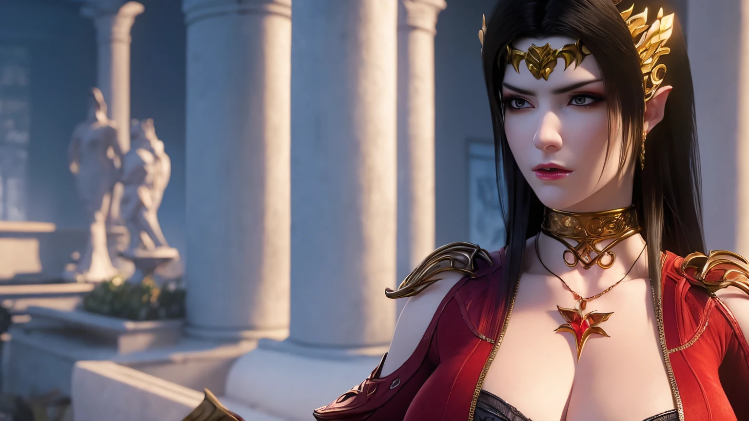 (lifelike, high - resolution:1.3), 1 girl with a perfect body, Super fine face and eyes,slong hair, big boob,Expose cleavage5)), lightning, hyper-realistic graphics, most realistic graphics, 1 girl, alone, solo, Extremely sharp, surreal image.