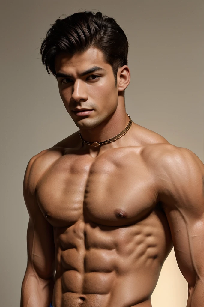 Muscular guy with short collar bone