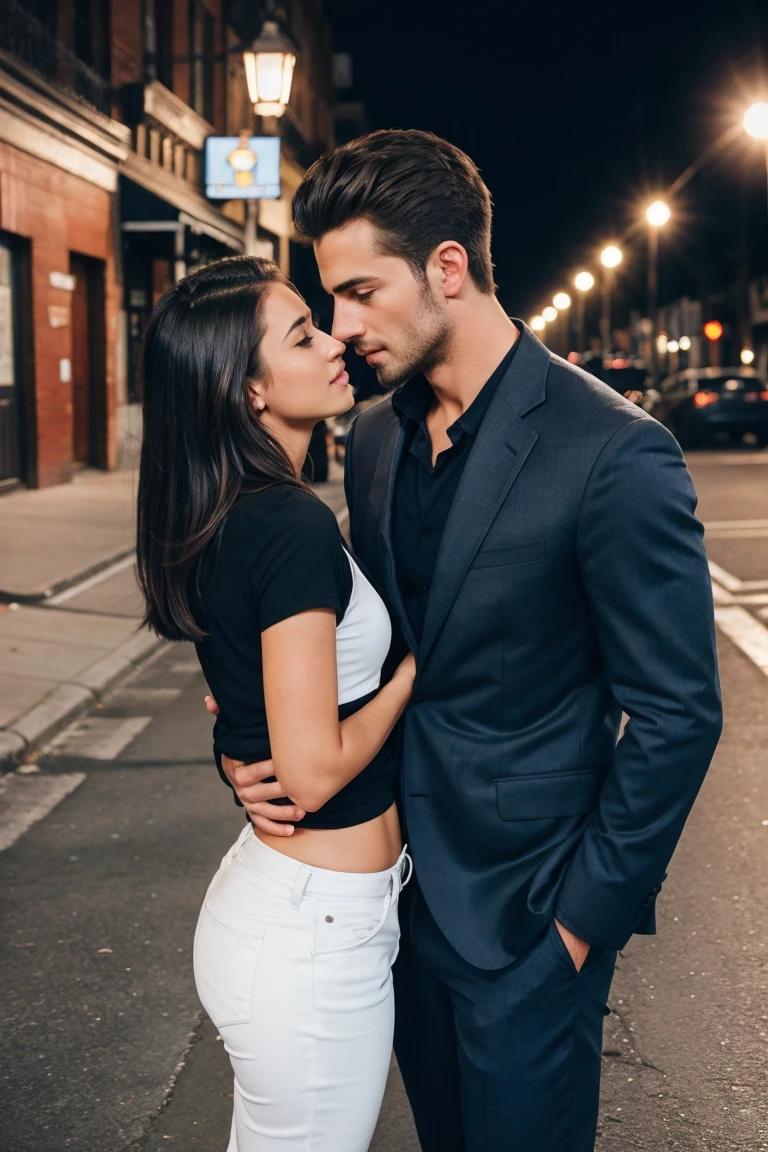 Kiss with man