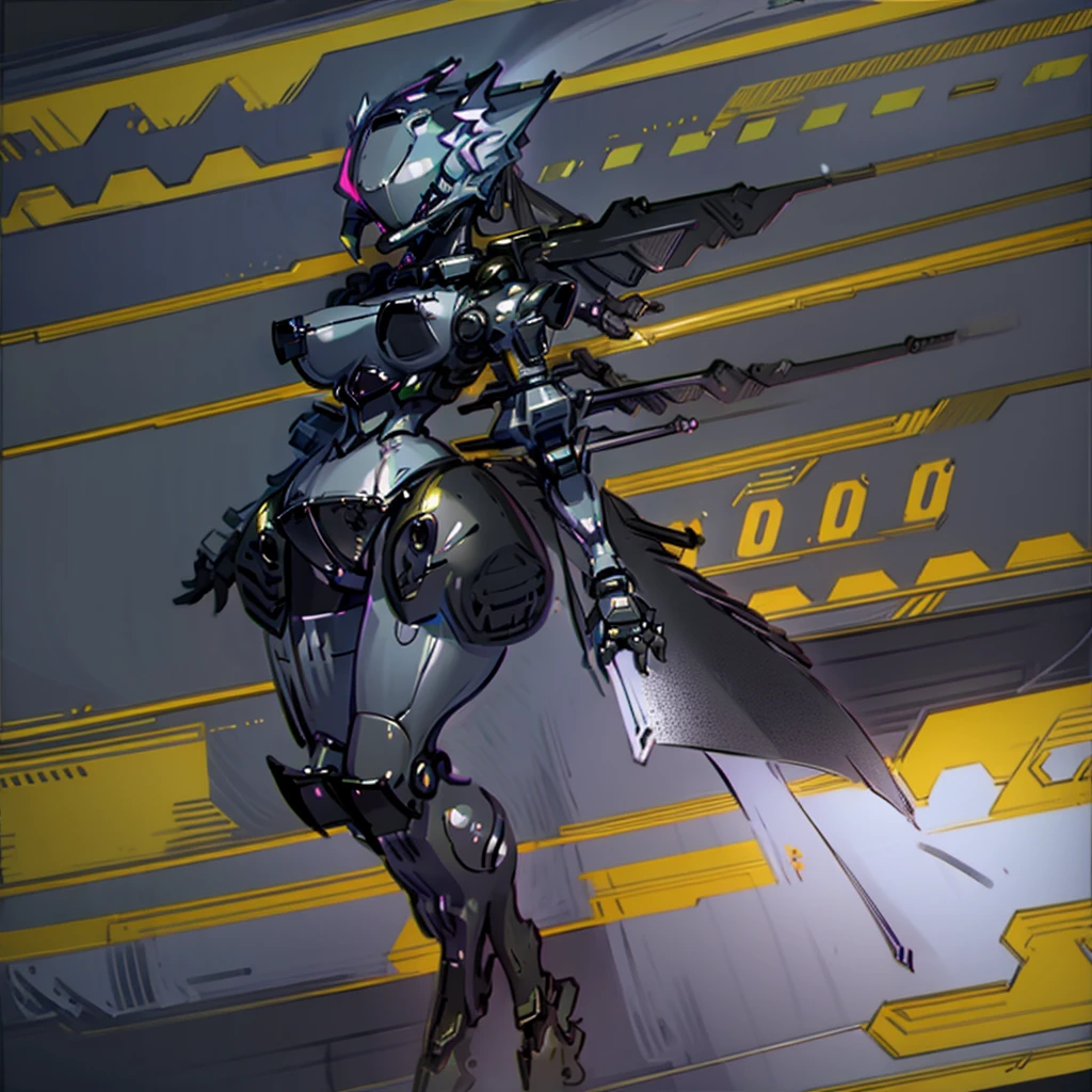 masterpiece, Highest quality, Super detailed,Perfect human body, figure,(One girl),Beautifully detailed head,Full body painting,Full Art, NSFW,high head and body,female robot,1girl,rainbow color eyes,silver skin color,Armor is deep gray color,objet head,telescope head,Monocular,Big Breasts,blade shoulder,Volumetric thighs,glamorous,Open pussy,Sexaroid,Expressionless,View your viewers
