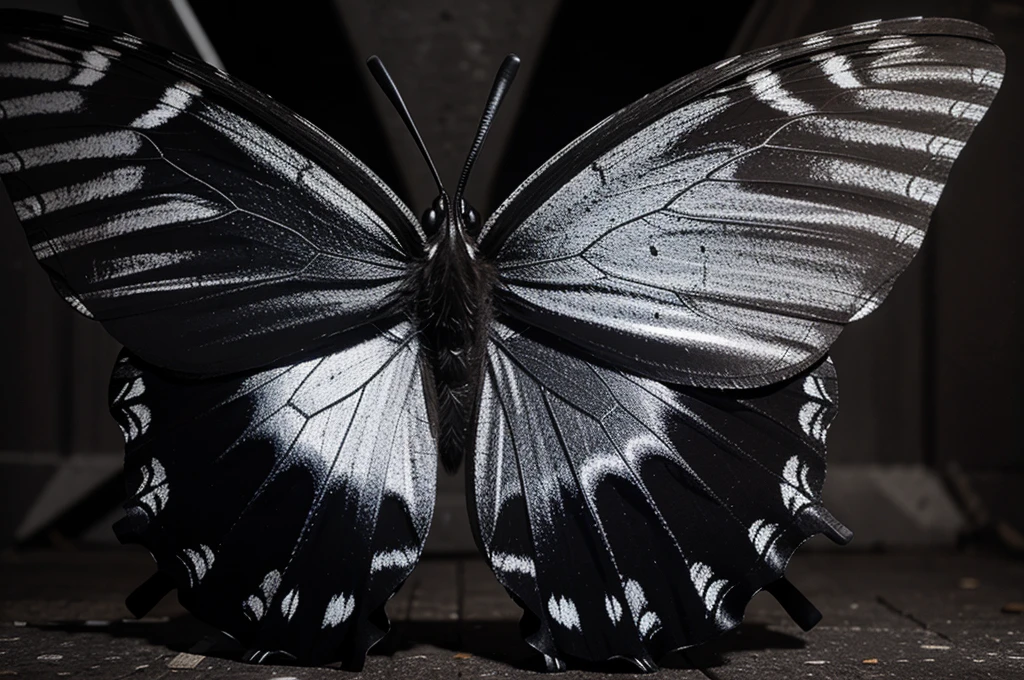 Black and silver butterfly 