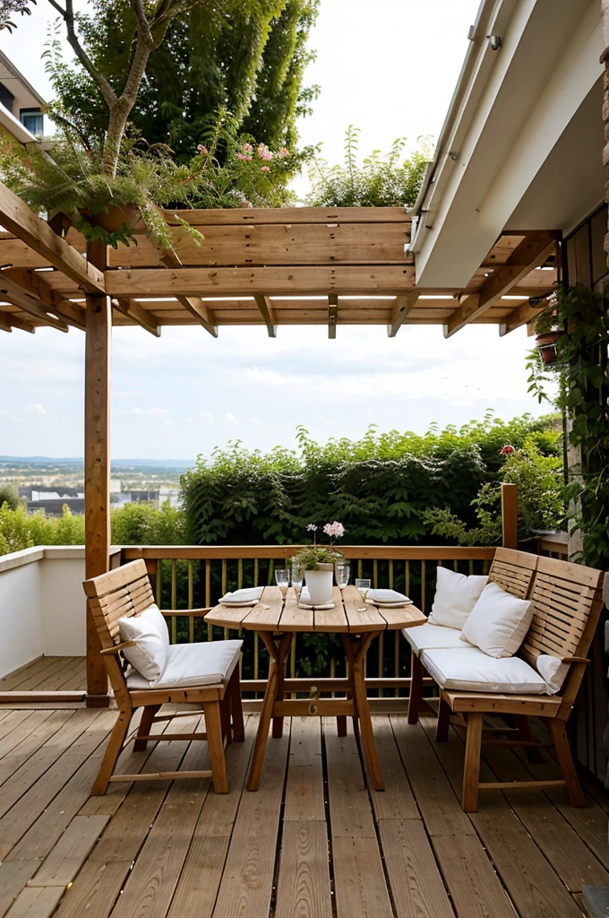 Créez une image d'une jeune femme américaine très jolie, avec une peau très réaliste et des cheveux blonds et bruns. Elle se trouve sur une terrasse, vêtue d'une élégante robe noire. Cette image est destinée à être partagée sur Instagram.
Le paysage de la terrasse est très bien détaillé :
La terrasse est spacieuse, avec un sol en bois de teck bien entretenu.
Elle est décorée de plantes en pot, incluant des fougères, des palmiers et des fleurs colorées.
En arrière-plan, on peut voir une vue panoramique sur la ville, avec des gratte-ciel modernes, des bâtiments historiques et une ligne d'horizon qui se fond dans un ciel bleu clair parsemé de quelques nuages blancs.
Une balustrade en fer forgé orne les bords de la terrasse, ajoutant une touche élégante.
Il y a un mobilier de terrasse chic : une table en verre avec des chaises confortables, quelques coussins colorés, et une lampe à huile pour l'éclairage nocturne.
Quelques oiseaux volent dans le ciel, et on peut apercevoir des toits de maisons en contrebas, recouverts de tuiles rouges.
Ce prompt met en avant la beauté naturelle et le réalisme de la jeune femme, tout en capturant l'atmosphère sophistiquée et détaillée de la terrasse, idéale pour une publication sur Instagram.