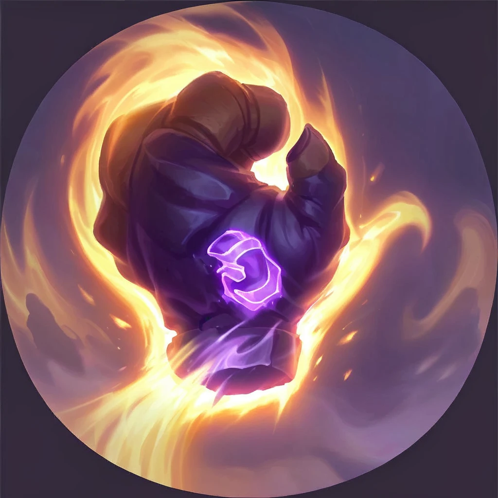 icons, I want a ghostly fist with shadowy mists