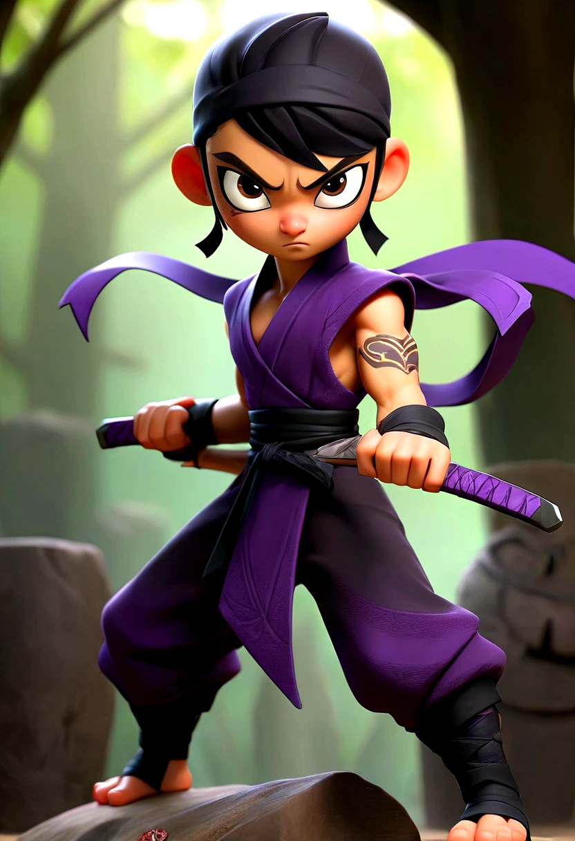 standing alone,trunk,mascle,shaved on the side,deep purple black short hair,thin eyes,mascarado,black ninja outfit,beautiful face,mascle face,mascle nose