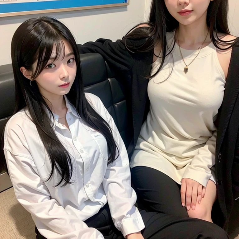 A woman was sitting at a desk at a computer.,Let's look at the computer,Downview,Downview,4/Three aspects,Keyboard side, Realistic art style, Digital anime illustration, Realistic anime art style, Photorealistic art style, Digital anime art, Realistic Anime 3D Style, Realism art style, Cartoon digital painting, Realistic , Digital character illustration, Anime realism style, Realistic young anime girl, Digital cartoon painting art, Digital Manga Art